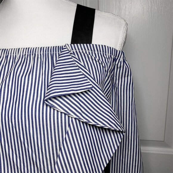 LEITH Grosgrain Ruffle Off-Shoulder top - Picture 6 of 8
